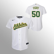 Youth Oakland Athletics Mike Fiers White 2020 Replica Home Jersey