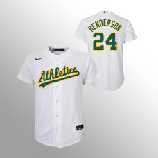 Youth Oakland Athletics Rickey Henderson White 2020 Replica Home Jersey