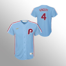 Youth Philadelphia Phillies Scott Kingery Light Blue Cooperstown Collection Road Jersey