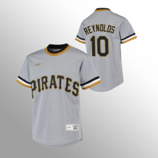 Youth Pittsburgh Pirates #10 Bryan Reynolds Gray Road Cooperstown Collection Jersey