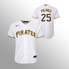 Youth Pittsburgh Pirates Gregory Polanco White Replica Home Jersey