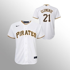 Youth Pittsburgh Pirates Roberto Clemente White Replica Home Jersey