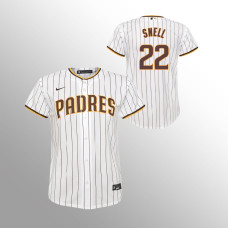 Youth San Diego Padres Blake Snell White Replica Trade Home Jersey