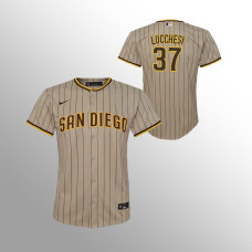 Youth San Diego Padres Joey Lucchesi Brown Replica Cool Base Jersey