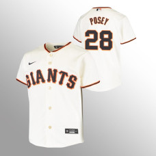 Youth San Francisco Giants Buster Posey Cream Replica Home Jersey