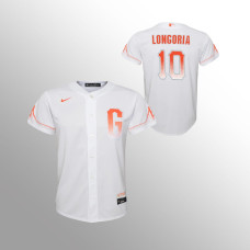 Youth San Francisco Giants Evan Longoria White 2021 City Connect Replica Jersey