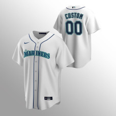 Youth Seattle Mariners Custom White Replica Home Jersey