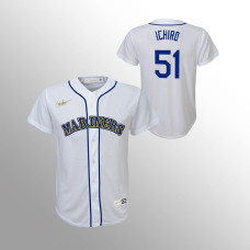 Youth Seattle Mariners Ichiro Suzuki White Cooperstown Collection Home Jersey