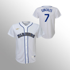 Youth Seattle Mariners Marco Gonzales White Cooperstown Collection Home Jersey