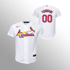 Youth St. Louis Cardinals Custom White Replica Home Jersey