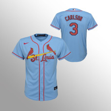 Youth St. Louis Cardinals Dylan Carlson Light Blue Replica Alternate Jersey