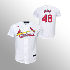 Youth St. Louis Cardinals Harrison Bader White Replica Home Jersey