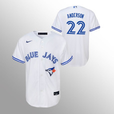 Youth Toronto Blue Jays Chase Anderson White Replica Home Jersey