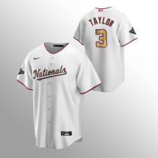 Youth Washington Nationals Michael A. Taylor White Gold 2020 Gold Program Replica Jersey