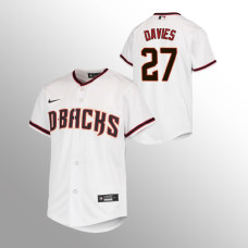 Diamondbacks #27 Youth Zach Davies Home Replica White Jersey